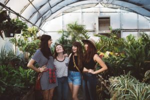 women in greenhouse
